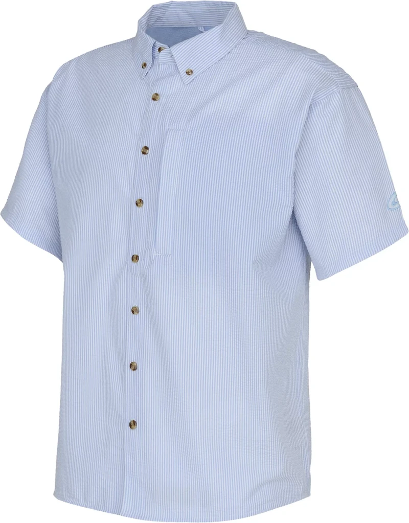 Drake Waterfowl Men's Delta Seersucker Short Sleeve Shirt