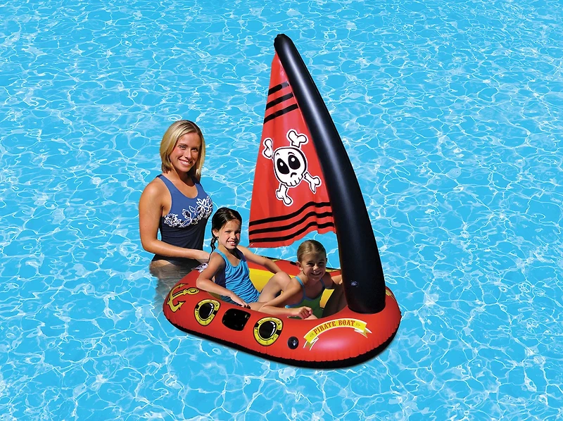 Poolmaster Pirate Boat Kids Ride-On Pool Float