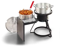 Outdoor Gourmet 10 qt Fish Fryer Set with Side Table