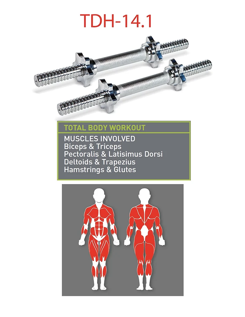 Marcy Apex Threaded Dumbbell Handles Set
