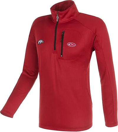 Drake Waterfowl Men's University of Arkansas BreathLite 1/4 Zip Pullover