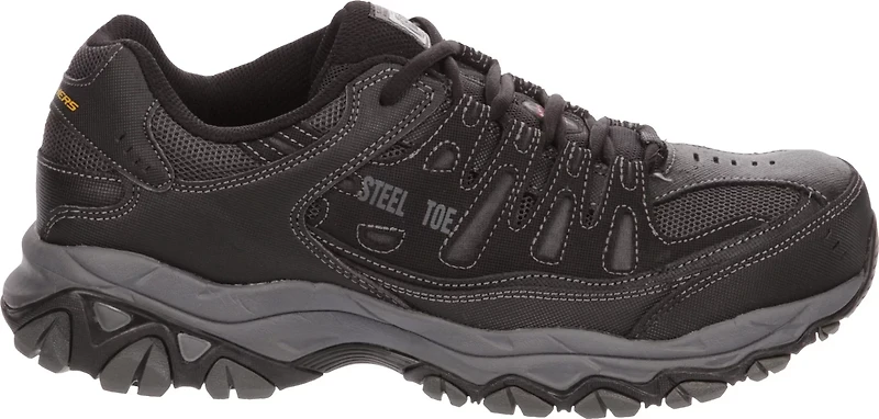 SKECHERS Men's Relaxed Fit Cankton Lace Steel Toe Work Shoes