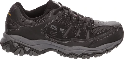 SKECHERS Men's Relaxed Fit Cankton Lace Steel Toe Work Shoes