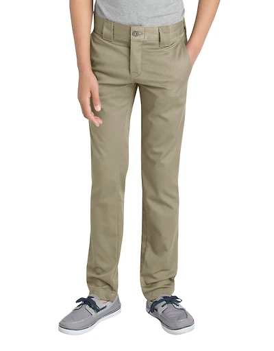 Dickies Boys' Flex Skinny Fit Straight Leg Uniform Pant