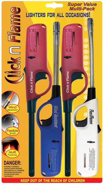 Click n Flame Utility Lighter Value Pack