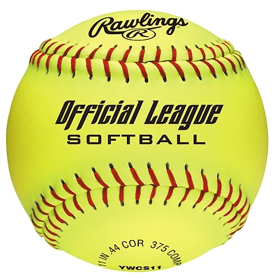 Rawlings Girls' 11 in Recreational Fast-Pitch Softballs 6-Pack