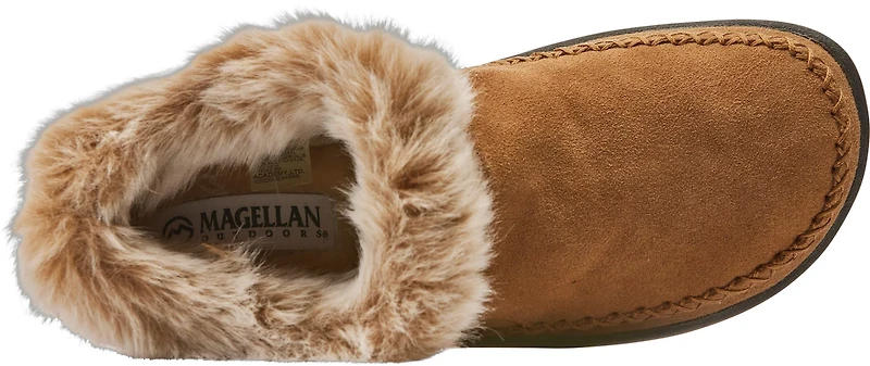 Magellan Women's Faux Fur Collar Bootie Slipper