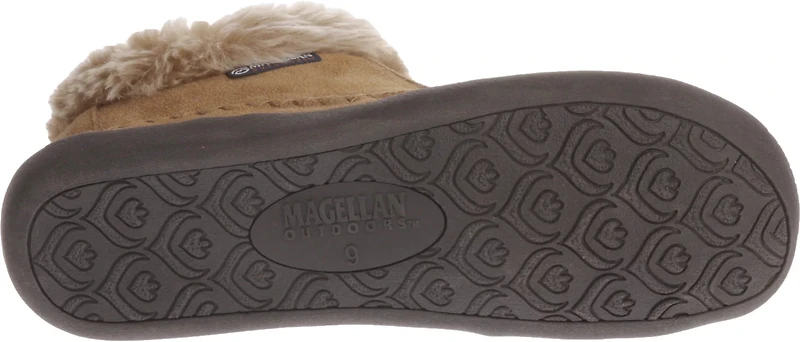 Magellan Women's Faux Fur Collar Bootie Slipper
