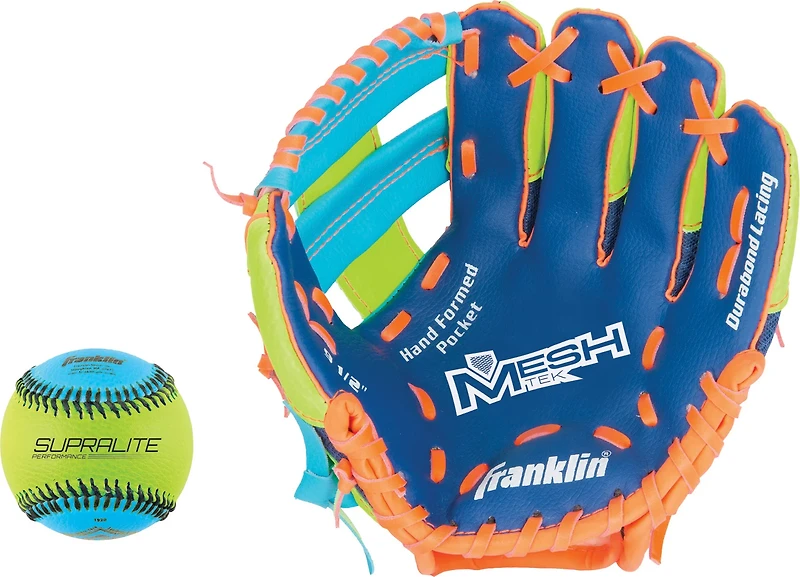Franklin Youth Meshtek 9.5" T-ball Glove with Ball