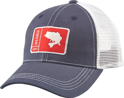 Costa Del Mar Men's Patch Bass Twill Cap