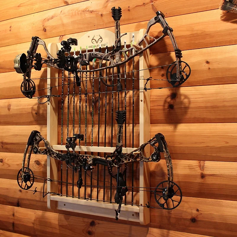 Rush Creek™ Realtree 2-Compound Bow and 12-Arrow Wall Storage Rack