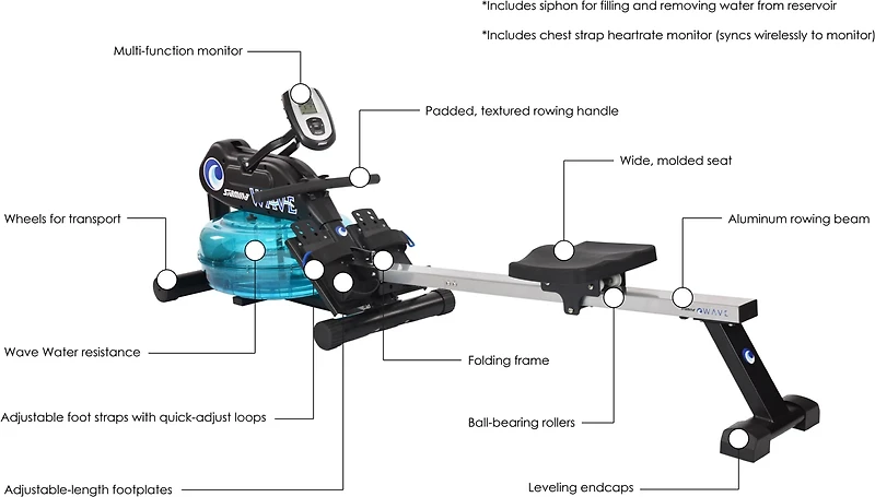 Stamina Elite 1450 Wave Water Rowing Machine