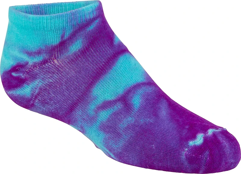 BCG Girls' True Bright Tie-Dye Low-Cut Socks 6 Pack