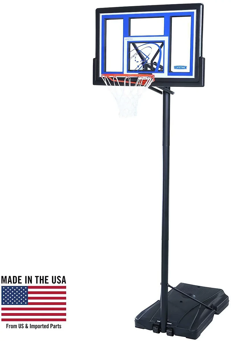 Lifetime Courtside 48 in Portable Polycarbonate Basketball Hoop