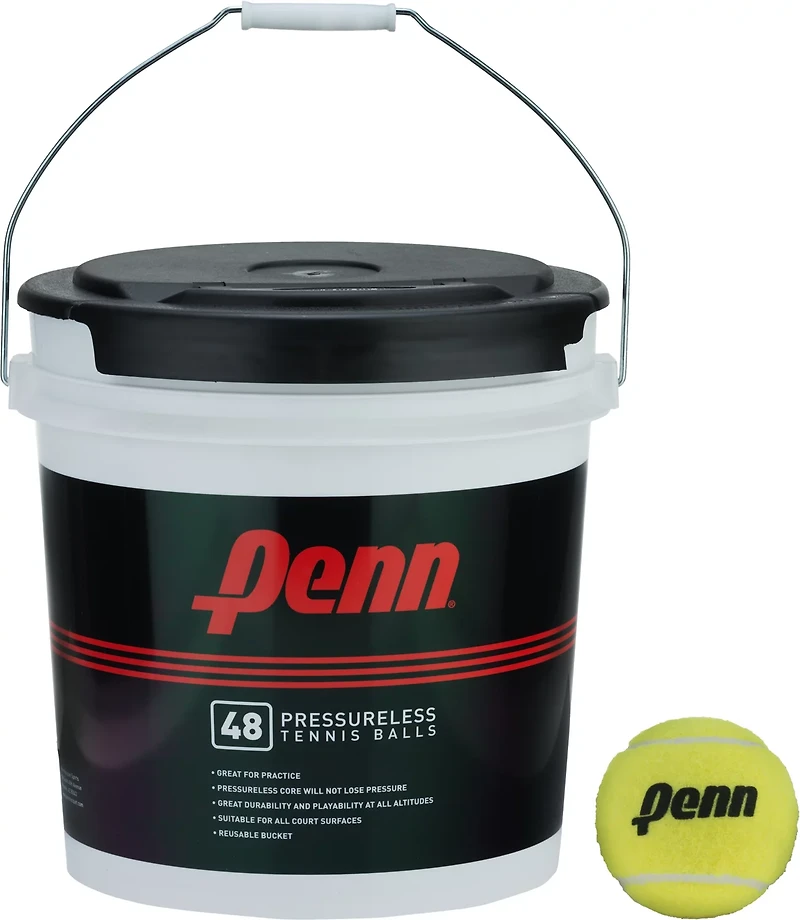 PENN® Pressureless Tennis Ball Bucket 48-Pack