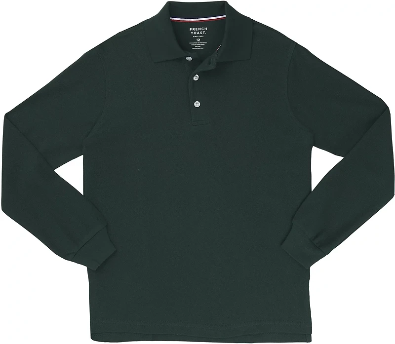 French Toast Boys' Long Sleeve Pique Polo Shirt