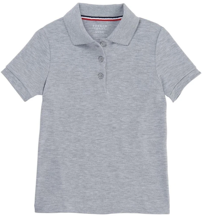 French Toast Girls' Polo Shirt with Picot Collar
