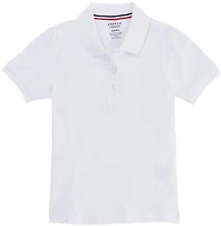 French Toast Girls' Short Sleeve Stretch Pique Polo Shirt