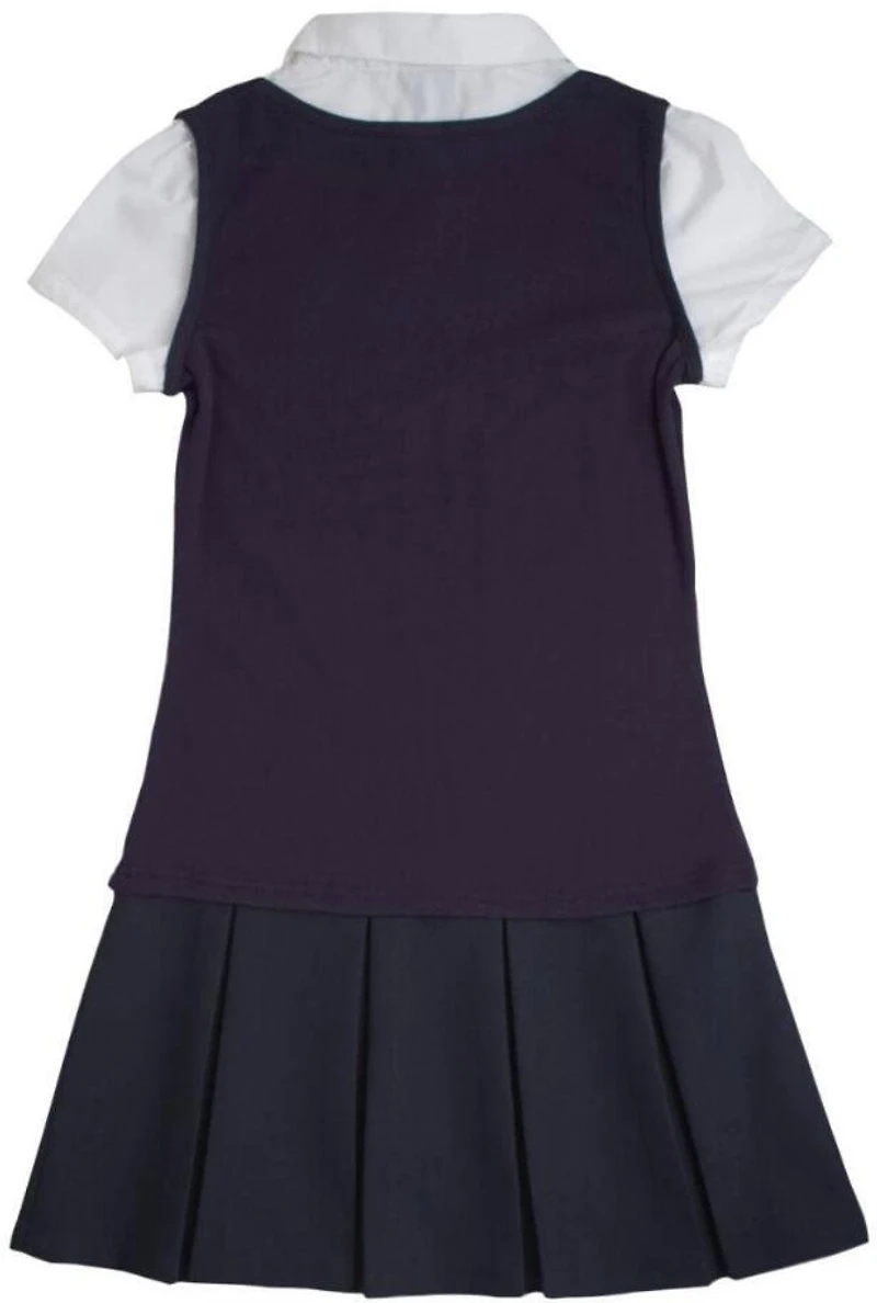 French Toast Girls' 2-in-1 Pleated Dress