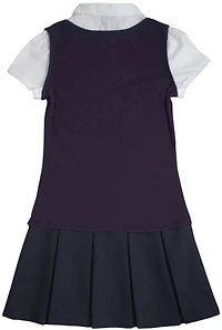 French Toast Girls' 2-in-1 Pleated Dress