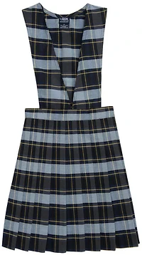 French Toast Girls' V-neck Pleated Plaid Jumper