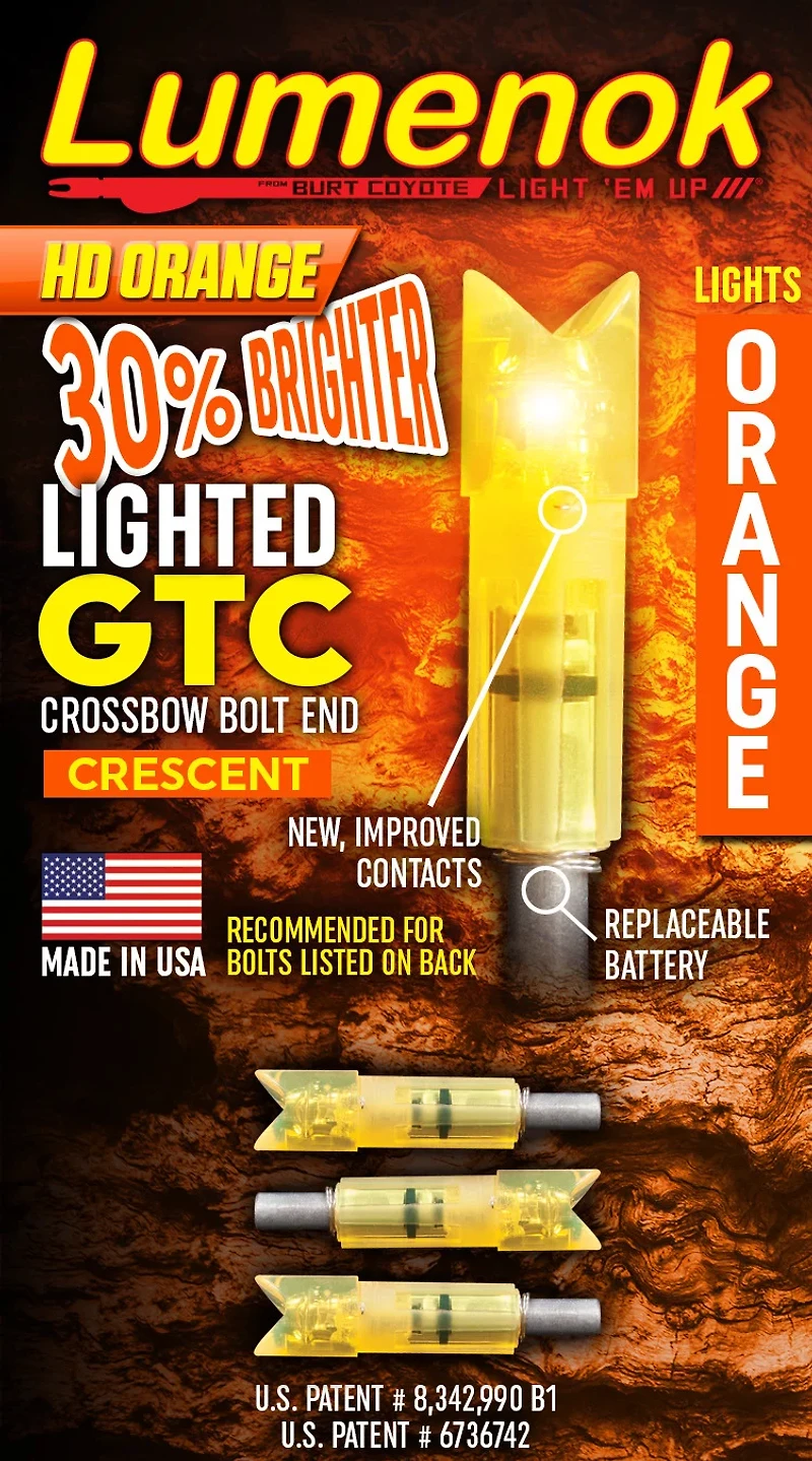 Burt Coyote Lumenok Lighted GTC Crossbow Bolt End