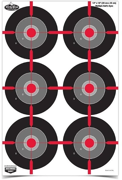 Birchwood Casey Dirty Bird 12 in x 18 in Multiple Bull's-eye Targets 8-Pack