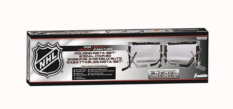 Franklin Mini Folding 2-Goal Hockey Combo Set