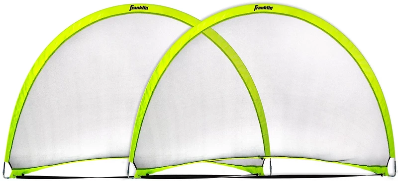 Franklin 4 ft x 6 ft Hyperbrite Dome Shaped Pop Up Soccer Goal 2 Pack