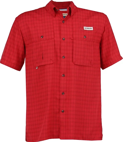 Magellan Outdoors Men's Aransas Pass Tonal Plaid Short Sleeve Shirt