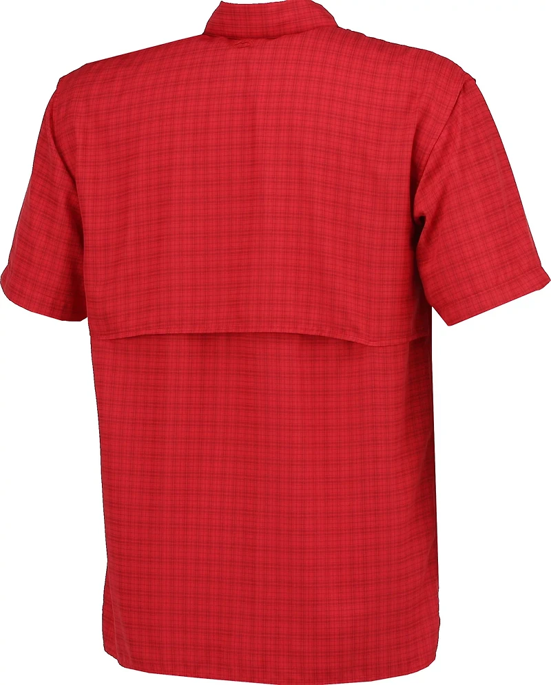 Magellan Outdoors Men's Aransas Pass Tonal Plaid Short Sleeve Shirt