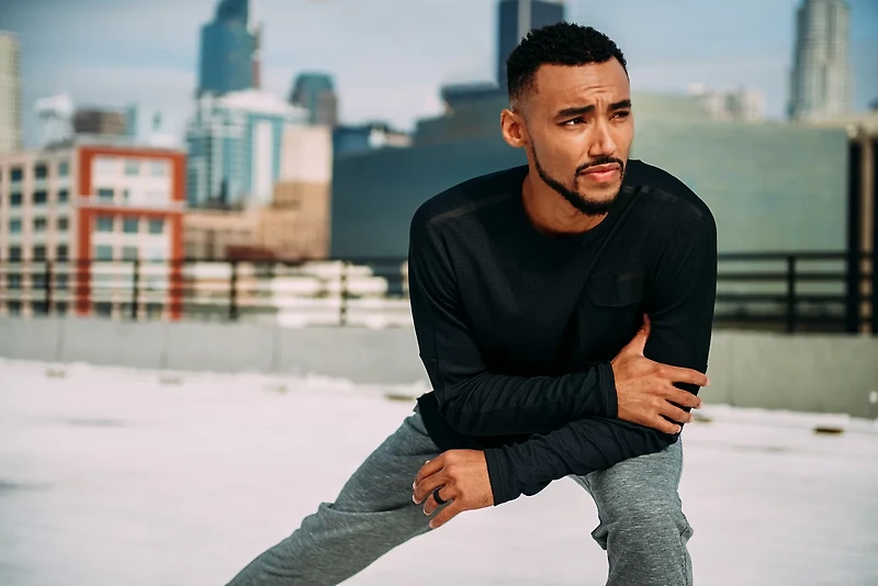 QALO Men's Step Edge Q2X Flat Silicone Wedding Ring