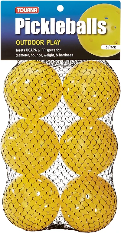 Tourna Outdoor Pickleball Balls 6-Pack