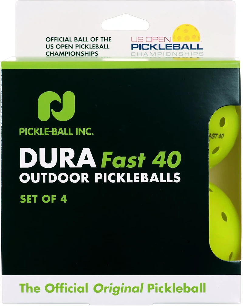 Pickle-ball DURA Fast 40 Outdoor Pickleball Balls 4-Pack