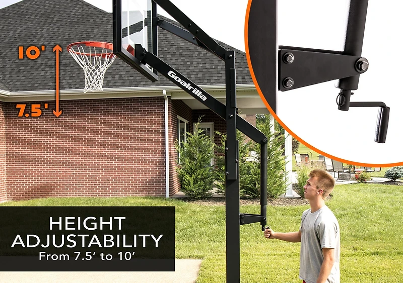 Goalrilla FT Series 72 in Inground Tempered Glass Basketball Hoop
