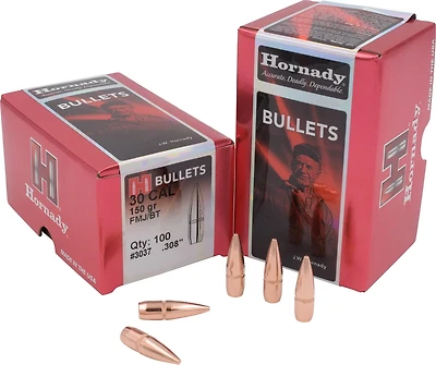 Hornady FMJ-BT .30 Caliber 150-Grain Bullets