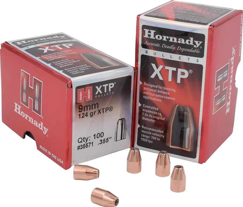 Hornady HP XTP 9mm -Grain Bullets