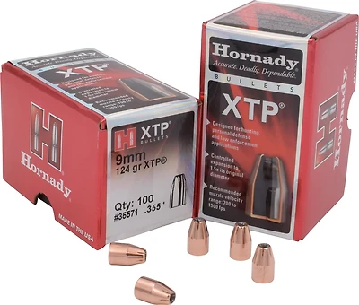 Hornady HP XTP 9mm -Grain Bullets