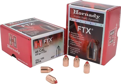 Hornady FTX .44 Magnum 225-Grain Bullets - 100 Rounds