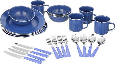 Magellan Deluxe Enamel Tableware 24-Piece Set