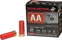 Winchester AA Light Target Load 12 Gauge 9 Shotshells - 25 Rounds