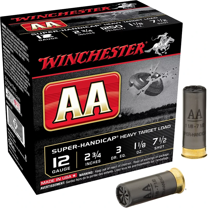 Winchester AA Super-Handicap Target Load 12 Gauge Shotshells - 25 Rounds
