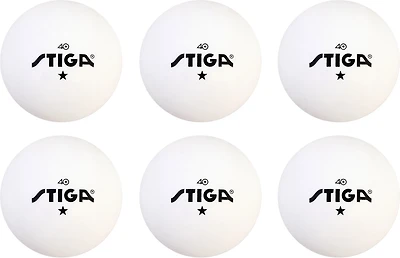 Stiga 1-Star Table Tennis Balls 6-Pack