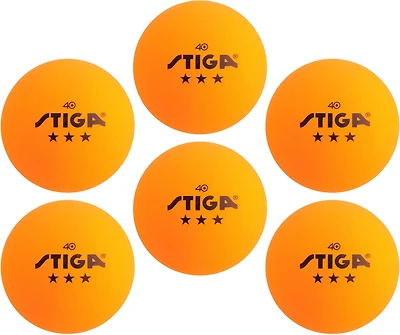 Stiga 3-Star Table Tennis Balls 6-Pack