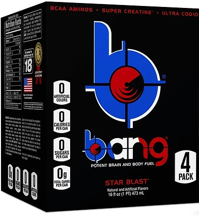 VPX Bang RTD Flavored Sports Energy Drink 4-Pack