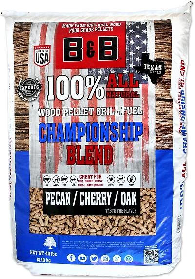 B&B 40 lb Championship Blend Pellet Grill Fuel