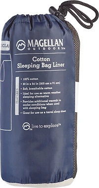Magellan Outdoors Cotton Rectangular Sleeping Bag Liner