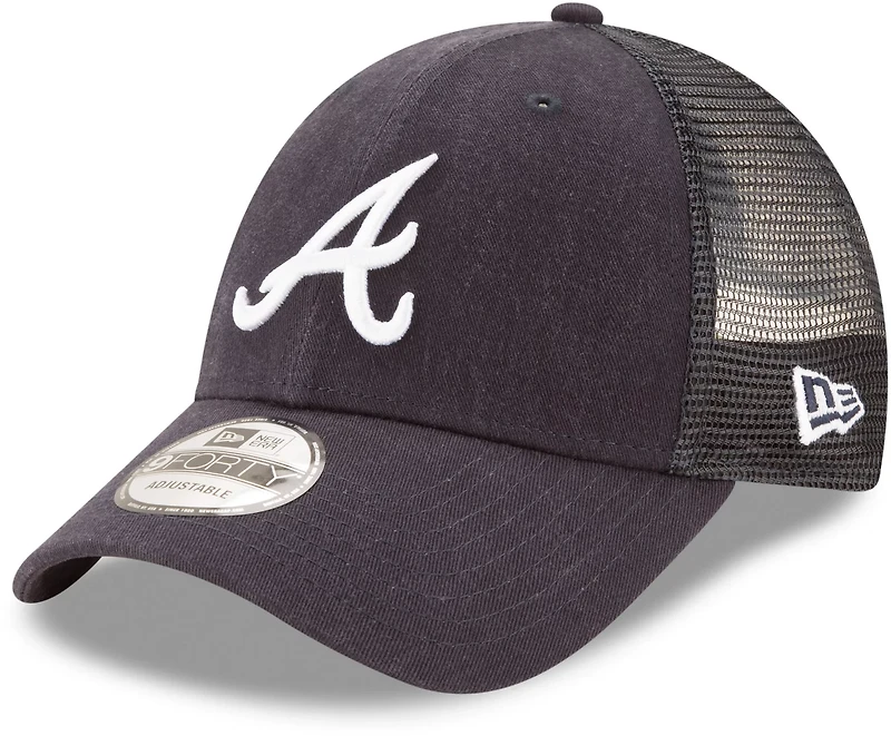 New Era Men's Atlanta Braves Primary 9FORTY Trucker Cap