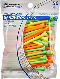 Players Gear 3-1/4 in Neon Hardwood Golf Tees 50-Pack