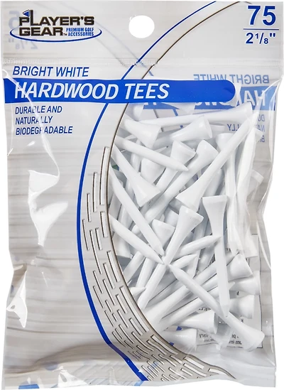 Players Gear 2-1/8 in Hardwood Tees 75-Pack